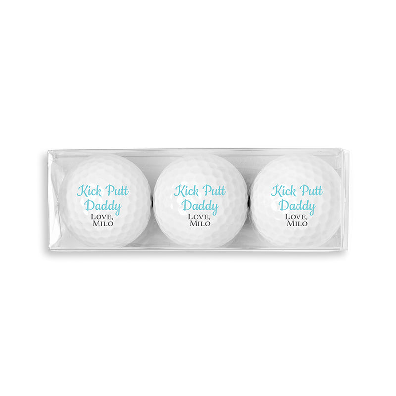 kick putt daddy personalized golf balls for dad