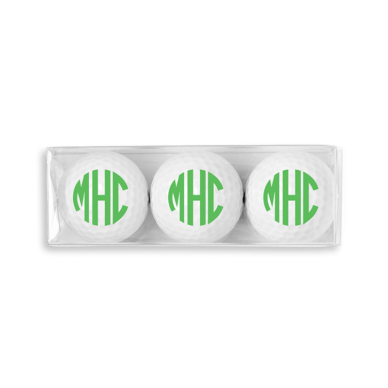 Golf balls with initials on them