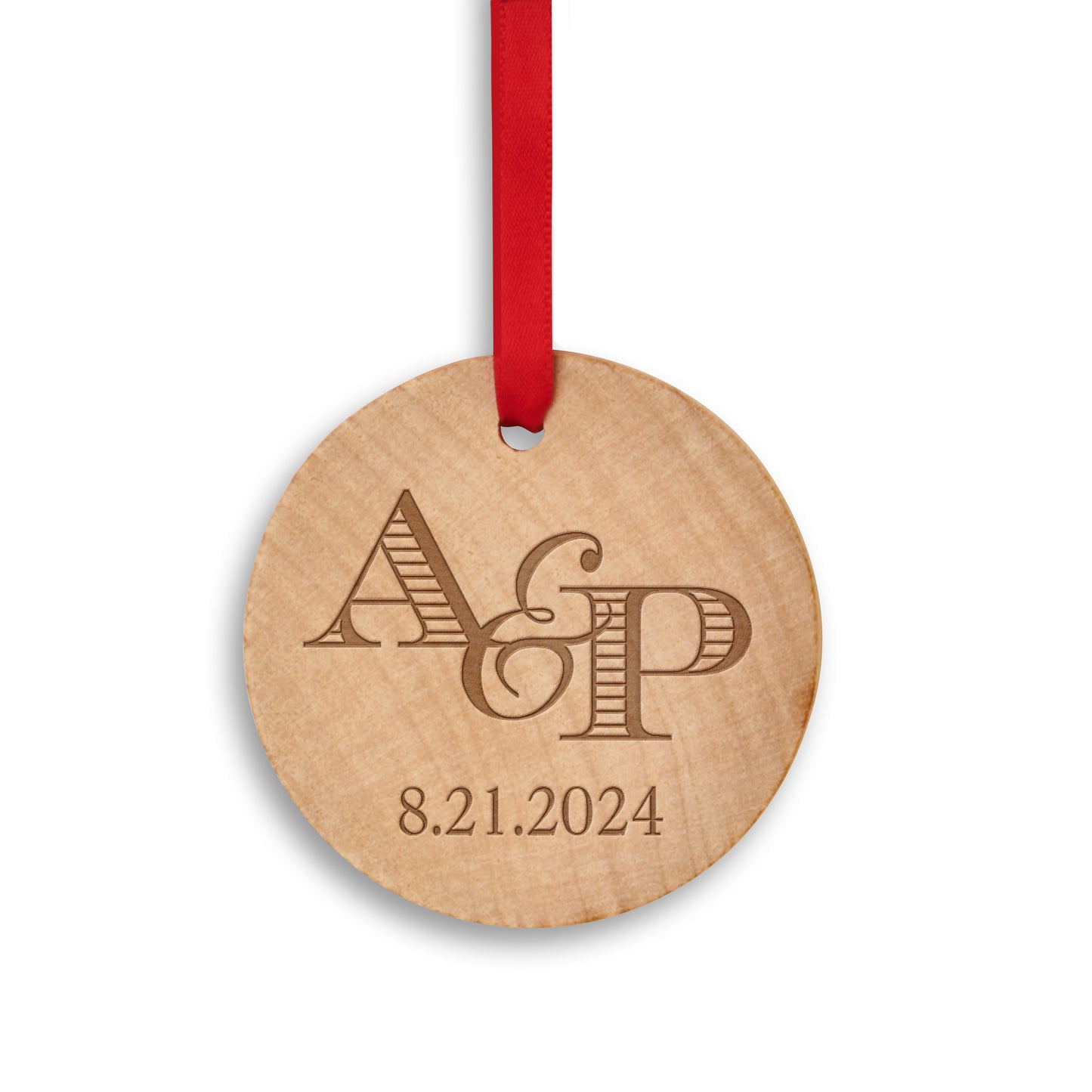 Monogram Christmas Ornaments - Wooden