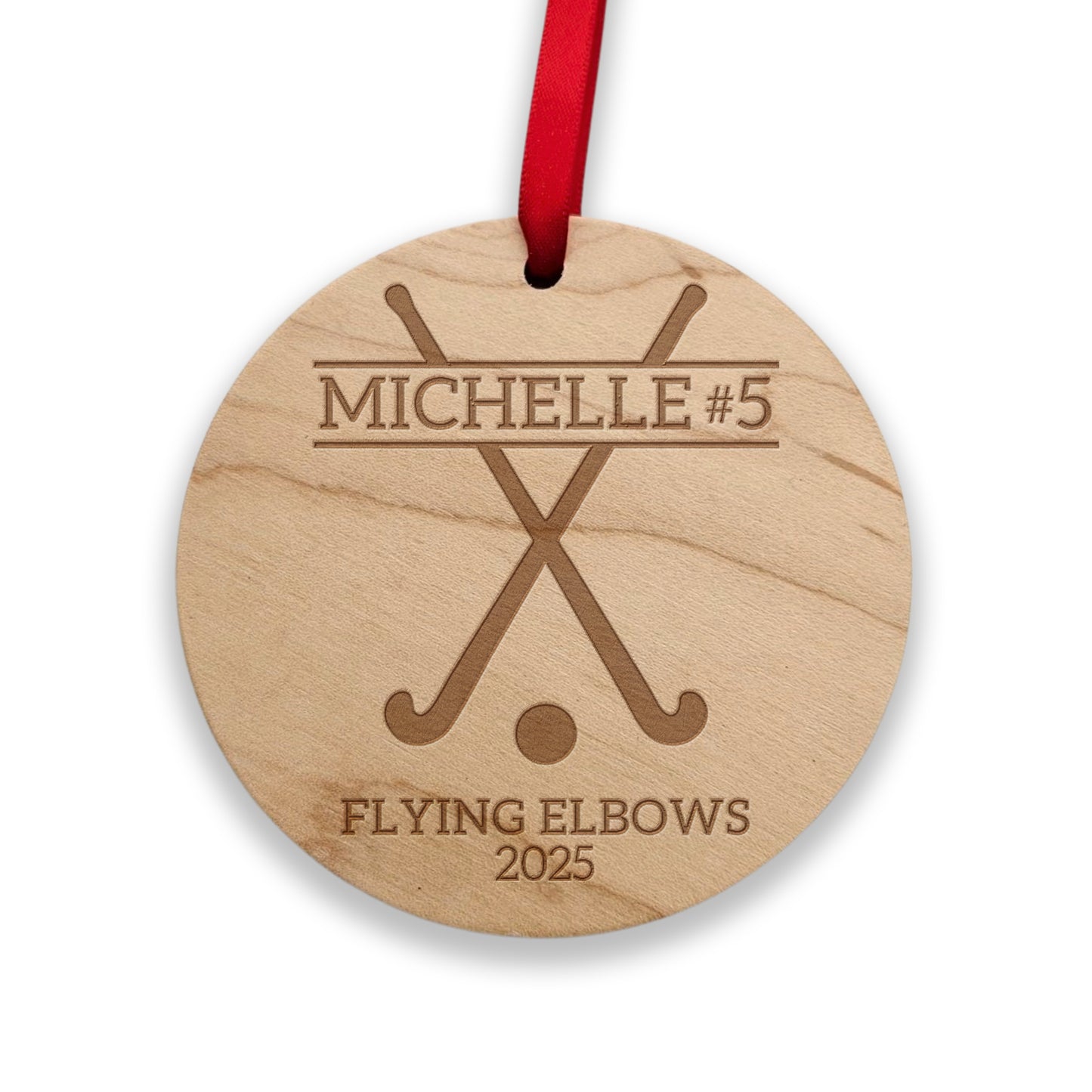 personalized ice hockey ornament