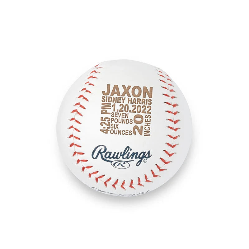 Birth Announcement Baseball and Bat