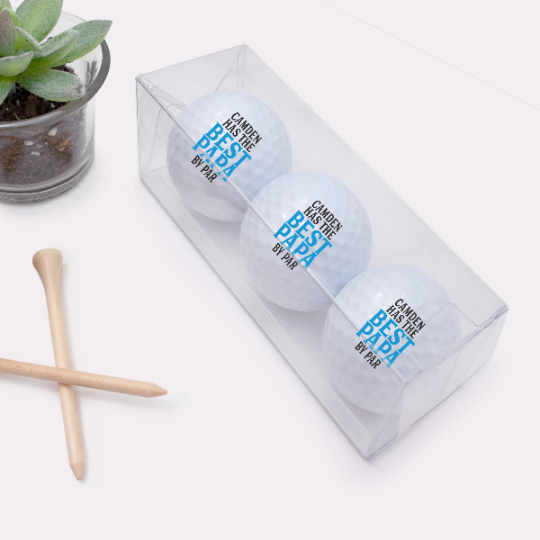 custom best dad by par dad golf balls