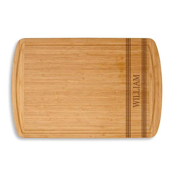 Custom Wood Cutting Board with Stripes