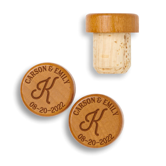 Couple's Wooden Wine Stopper
