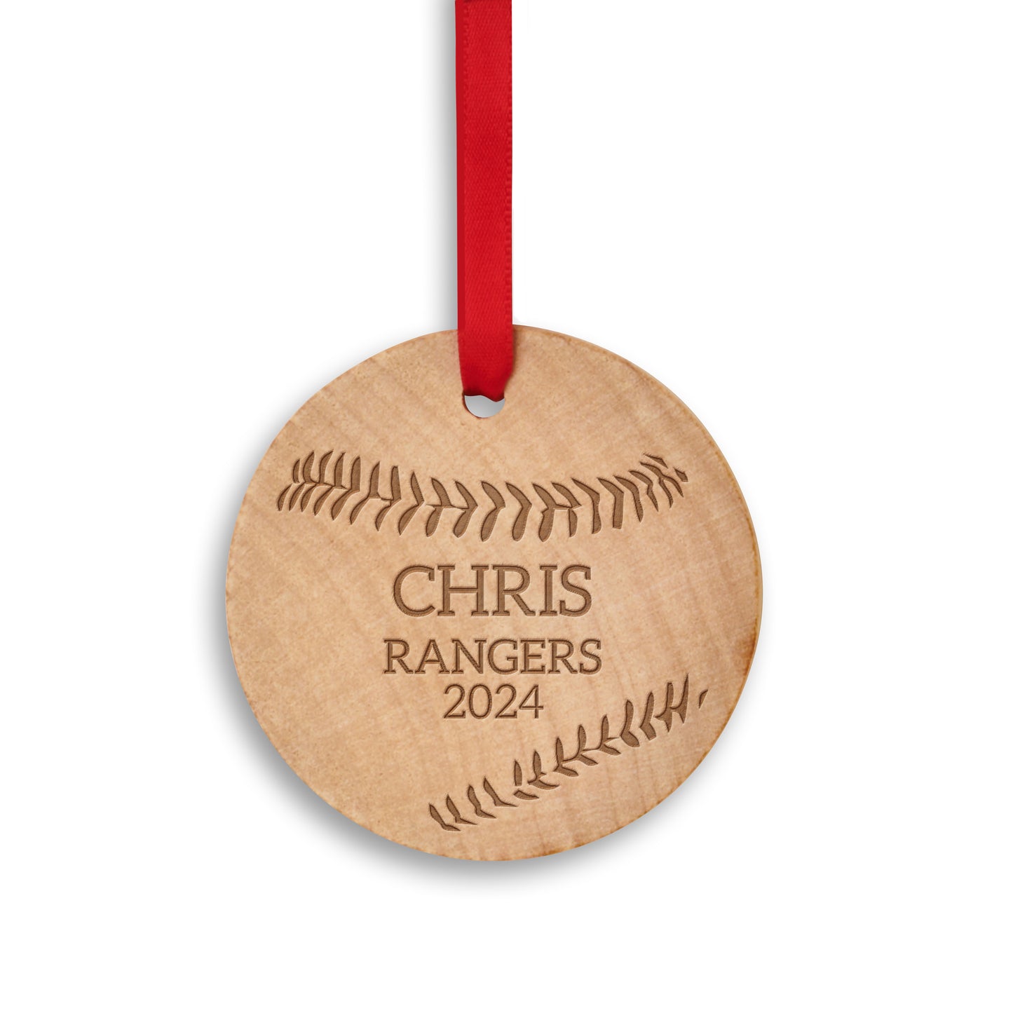 Personalized Sports Ornaments for Teams - Wooden