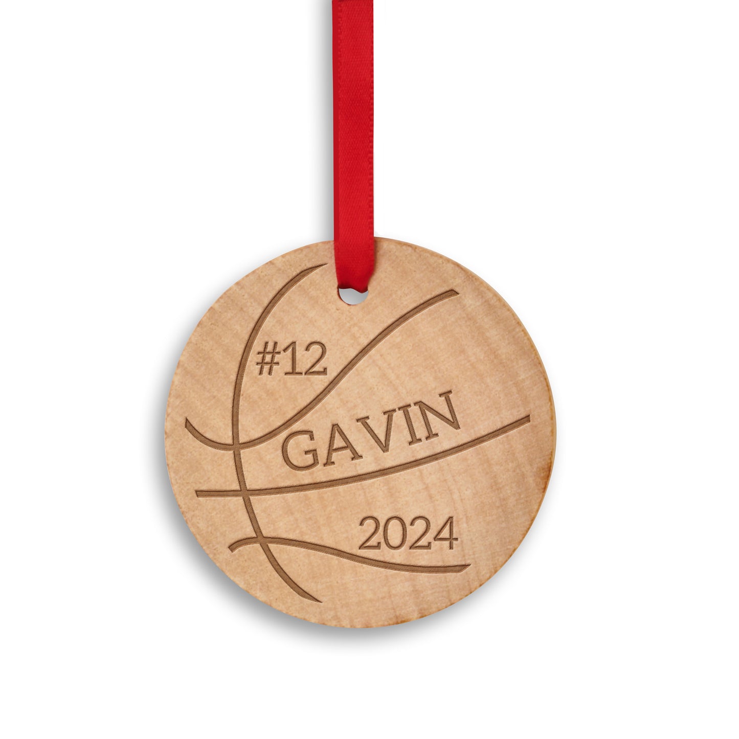 Personalized Sports Ornaments for Teams - Wooden
