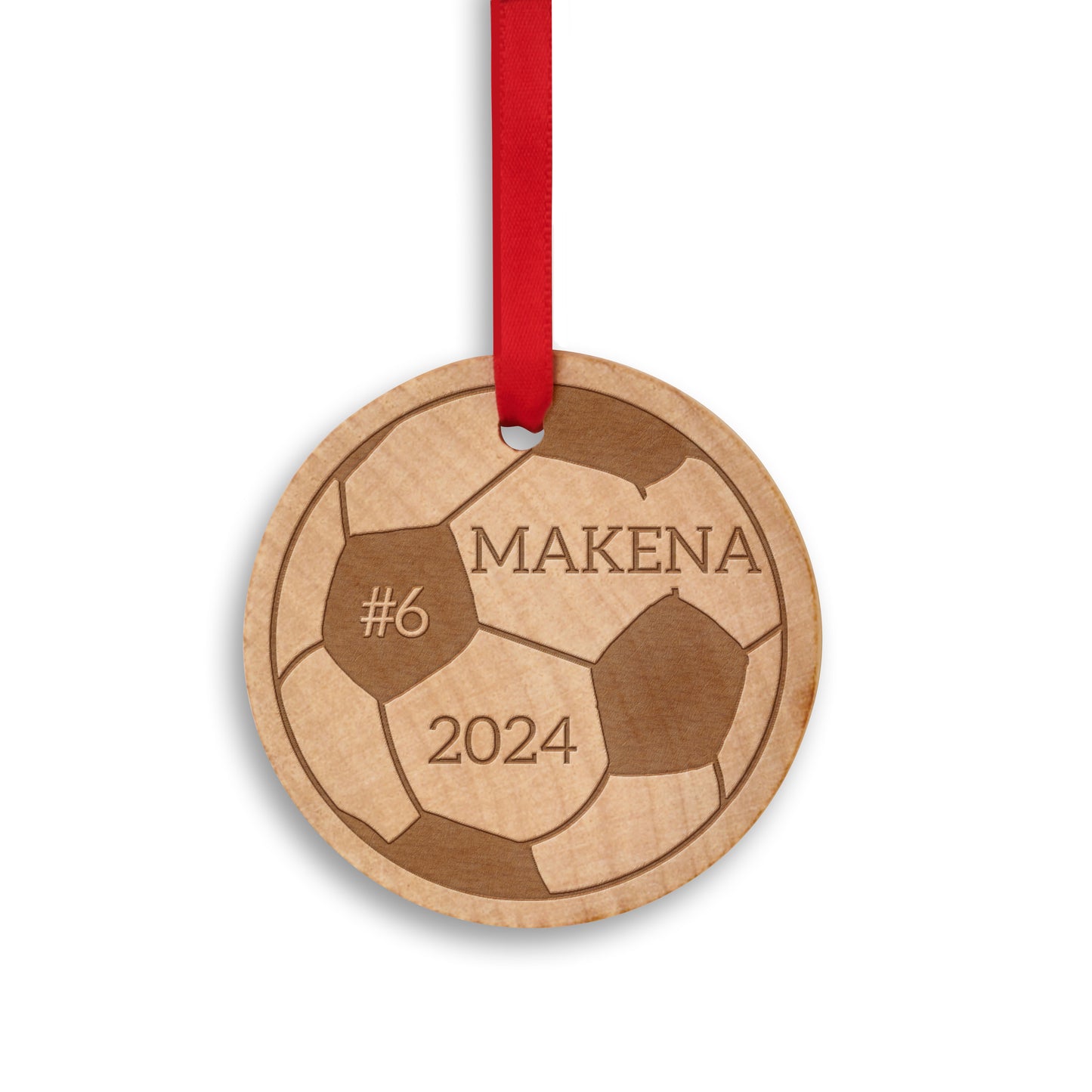 Personalized Sports Ornaments for Teams - Wooden