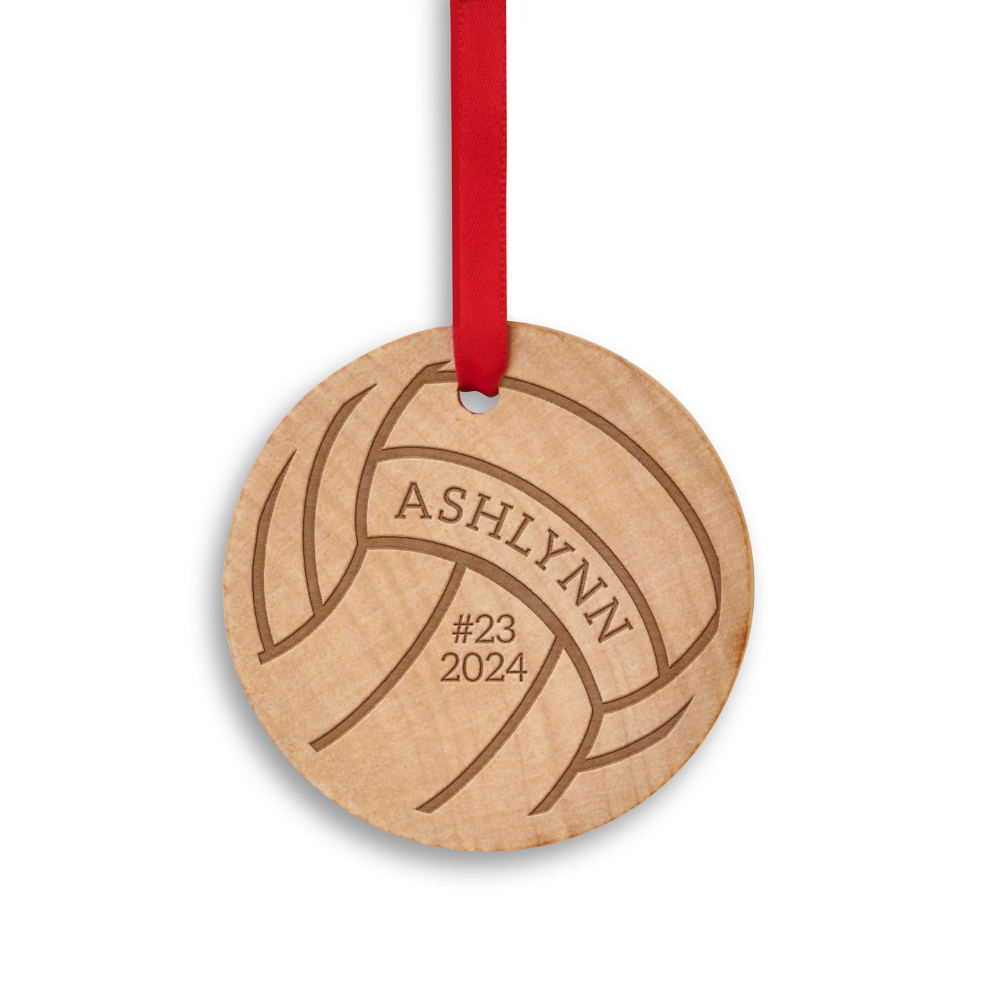 Personalized Sports Ornaments for Teams - Wooden