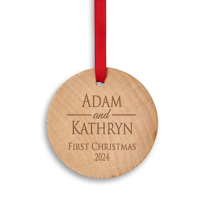 Custom Couple Christmas Ornaments