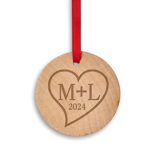 Monogram Christmas Ornaments - Wooden