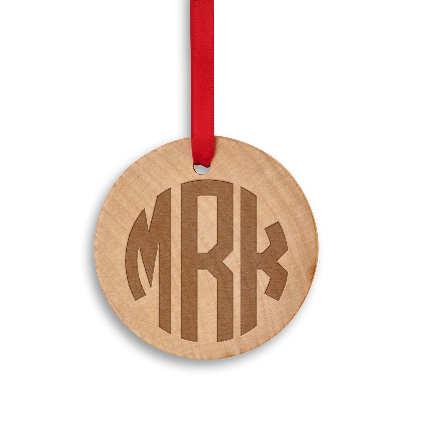 Monogram Christmas Ornaments - Wooden