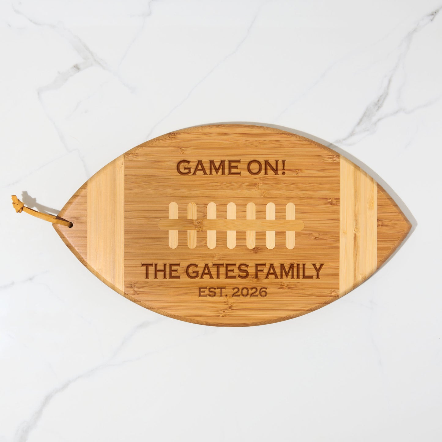 football shaped charcuterie board
