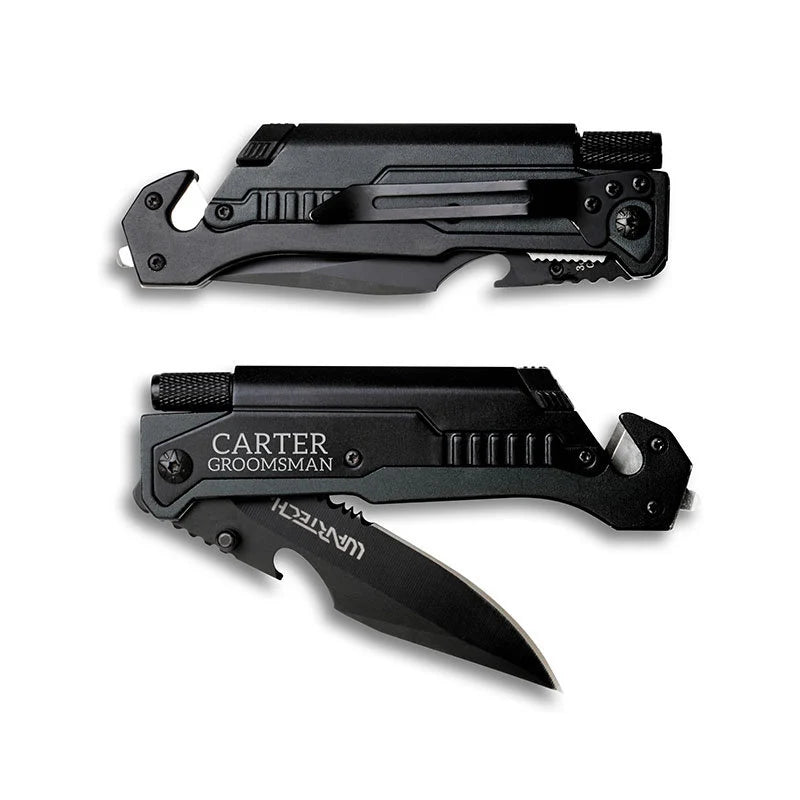 rescue knife with glass breaker groomsmen appreciation gift