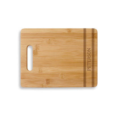 Custom Wood Cutting Board with Stripes