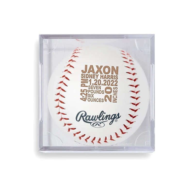 Birth Announcement Baseball and Bat