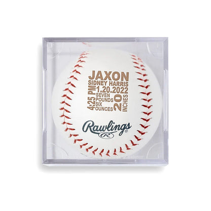 Birth Announcement Baseball and Bat