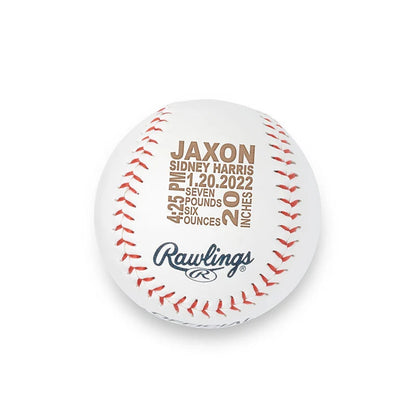 Birth Announcement Baseball and Bat