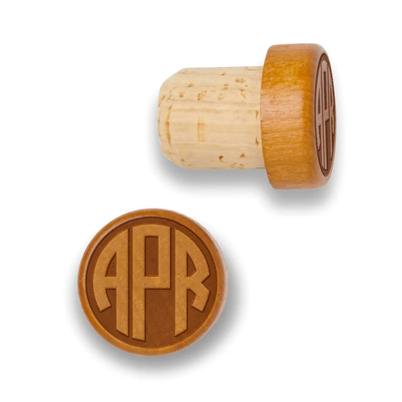 Couple's Wooden Wine Stopper