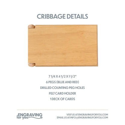 Monogrammed Cribbage Game Board