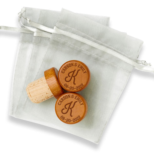 Couple's Wooden Wine Stopper