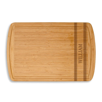 Custom Wood Cutting Board with Stripes