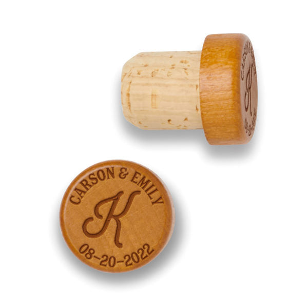 Couple's Wooden Wine Stopper