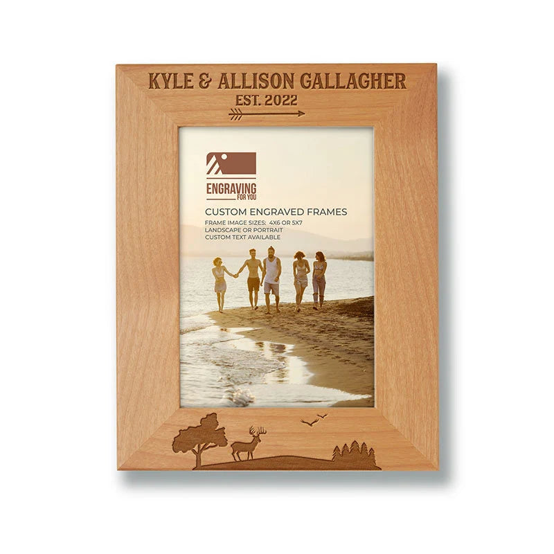 Couple and Family Picture Frames with Custom Date