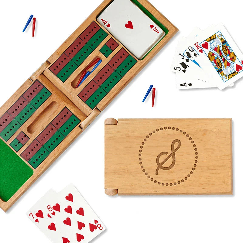 Monogrammed Cribbage Game Board