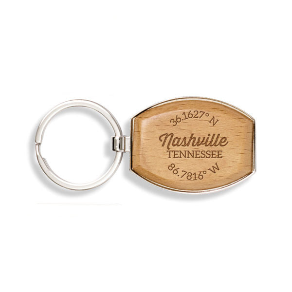 GPS Coordinates Keychain