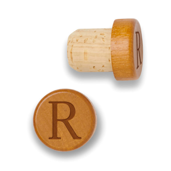 custom-wood-wine-cork- initial