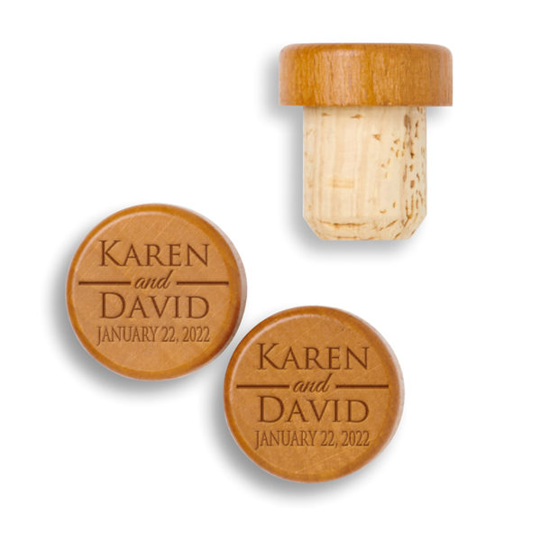 personalized-wine-stopper-cork- couple stacked