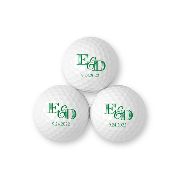 personalized-golf-ball-Initials Striped