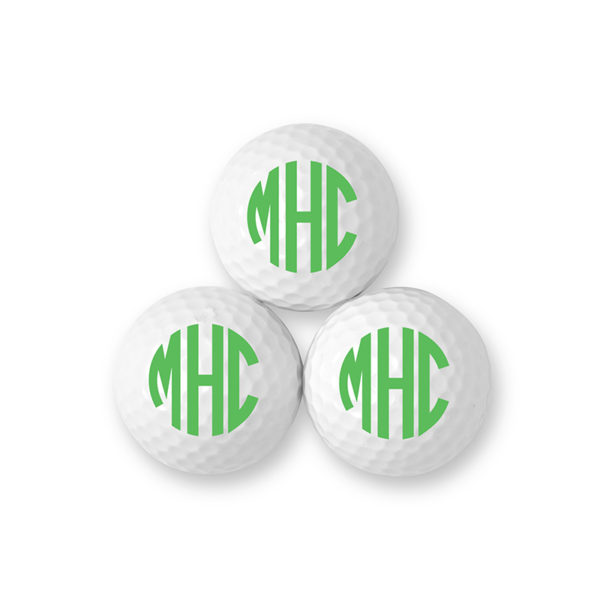 personalized-golf-ball-Monogram Round White