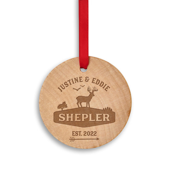 Personalized-tree-ornament-deer mountain