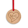 Personalized-tree-ornament-initial heart
